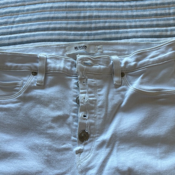 Hudson White Button down Jeans: size 27 EUC - Picture 4 of 9